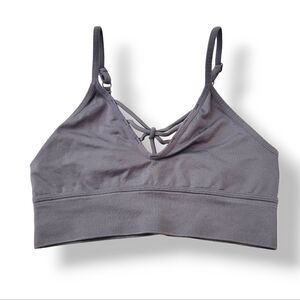 Victoria's Secret Pink Strappy Bralette Sports Bra in Gray Size Small
